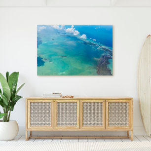 Florida Keys-eilanden uit de Sky Florida Canvas Afdruk