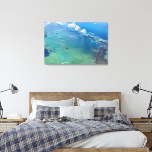 Florida Keys-eilanden uit de Sky Florida Canvas Afdruk (Insitu (Slaapkamer))