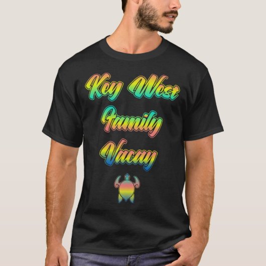 Florida Keys Family Vacation  Sunset Turtles of Ke T-shirt (Voorkant)