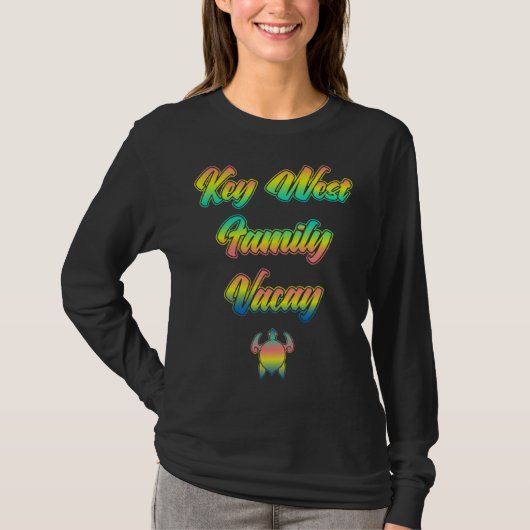 Florida Keys Family Vacation  Sunset Turtles of Ke T-shirt (Voorkant)