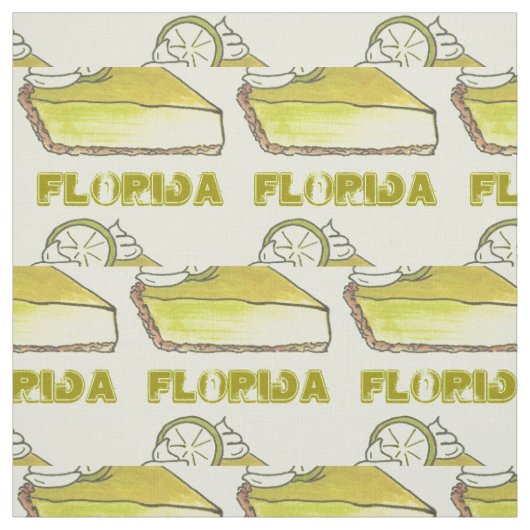 FLORIDA Keys FL Key Limoen Keylime Pie Slice Stof (Swatch)