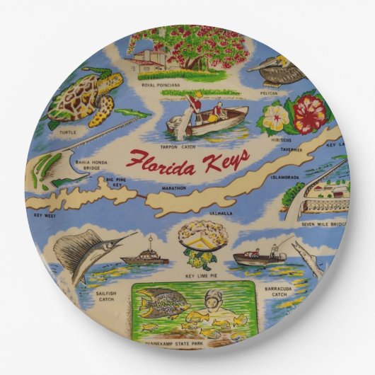 Florida Keys Fun Papieren Borden Bordje (Voorkant)