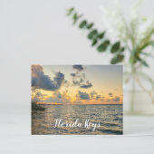 Florida Keys Golden Sun Down Sunset Briefkaart (Staand voorkant)