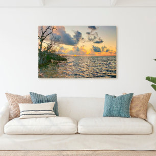 Florida Keys Golden Sunset Canvas Afdruk