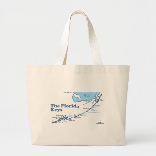 Florida Keys. Grote Tote Bag (Voorkant)