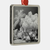 Florida Keys huis en zijn palmbomen, VS. 2 Metalen Ornament (Rechts)