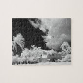 Florida Keys huis en zijn palmbomen, VS. Legpuzzel (Horizontaal)