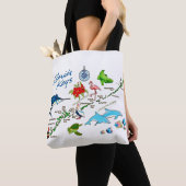 Florida Keys Kaart Schouder Tote Bag (Dichtbij)