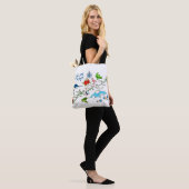 Florida Keys Kaart Schouder Tote Bag (Op model)