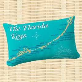 Florida Keys-kaart van de eilanden Kussen