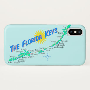 Florida Keys-kaartretro Case-Mate iPhone Case