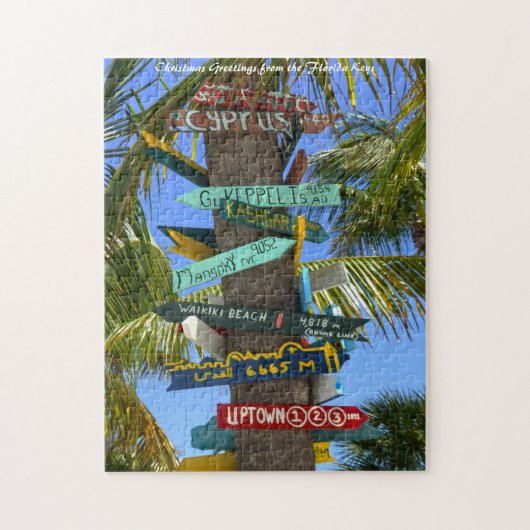 Florida Keys.Kerstgroeten Legpuzzel (Verticaal)