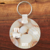 Florida Keys Key West Compass Sand Beach Sleutelha Sleutelhanger (Voorkant)
