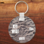 Florida Keys Key West Compass Sand Beach Sleutelha Sleutelhanger (Voorkant)