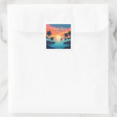 Florida Keys Key West Vierkante Sticker (Tas)
