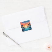 Florida Keys Key West Vierkante Sticker (Envelop)