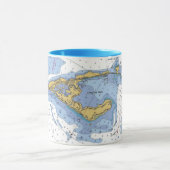Florida Keys, Long Key Nautical Chart Coffee Mok (Midden)