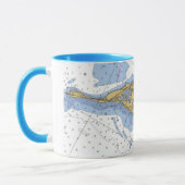 Florida Keys, Long Key Nautical Chart Coffee Mok (Links)