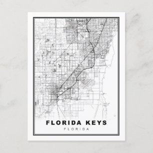 Florida Keys Map Briefkaart
