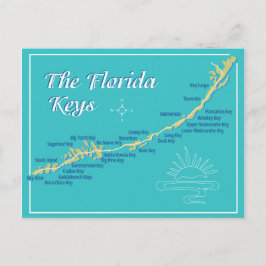 Florida Keys Map Briefkaart