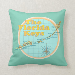 Florida Keys Map illustratie Kussen