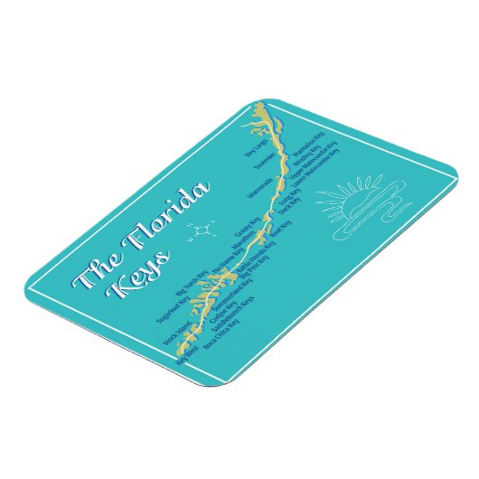 Florida Keys Map Magneet (Linkerzijde)