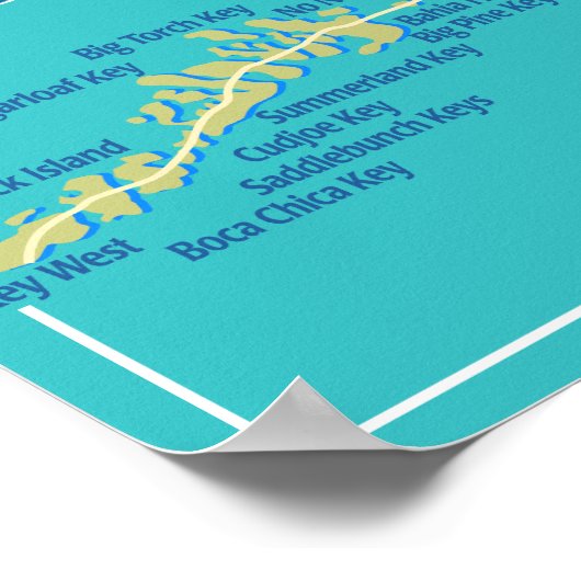 Florida Keys Map Poster (Hoek)