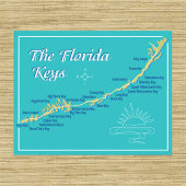 Florida Keys Map Poster