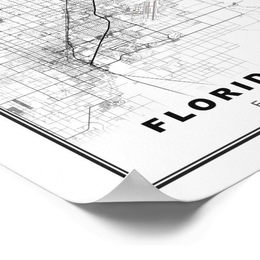 Florida Keys Map Poster (Hoek)