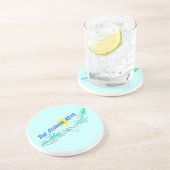 Florida Keys Map retro illustratie Zandsteen Onderzetter (Zijkant)