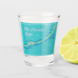 Florida Keys Map Shot Glas