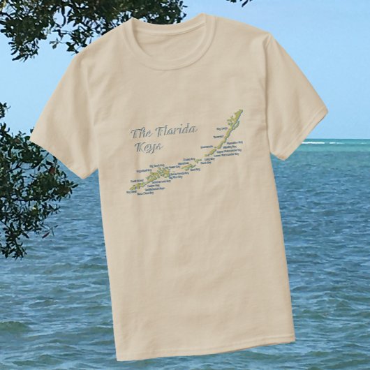 Florida Keys Map T-shirt