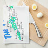 Florida Keys Map Theedoek (Quarter Fold)