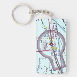 Florida Keys Marathon Airport-diagram/taxisdiagram Sleutelhanger