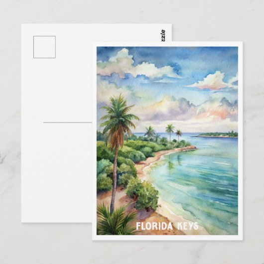 Florida Keys National Park Waterverf Schilderij Briefkaart (Voorkant / Achterkant)