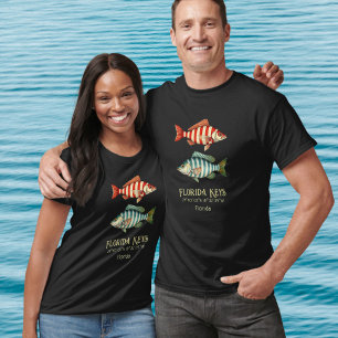 Florida Keys nautische vis vissen kleding T-shirt