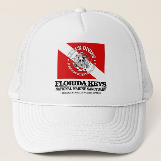 Florida Keys NMS (beste wrakken) Trucker Pet (Voorkant)