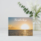 Florida Keys Ocean Sunset Golden Glow Briefkaart (Staand voorkant)