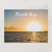 Florida Keys Ocean Sunset Golden Glow Briefkaart (Voorkant)