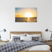 Florida Keys Ocean Sunset Golden Glow Canvas Afdruk (Insitu (Slaapkamer))