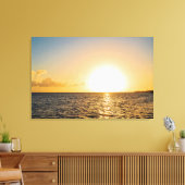 Florida Keys Ocean Sunset Golden Glow Canvas Afdruk (Insitu (Woonkamer))
