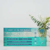 Florida Keys op het strand bruiloft-instappas Kaart (Staand voorkant)