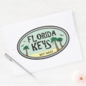 Florida Keys Ovale Sticker (Envelop)
