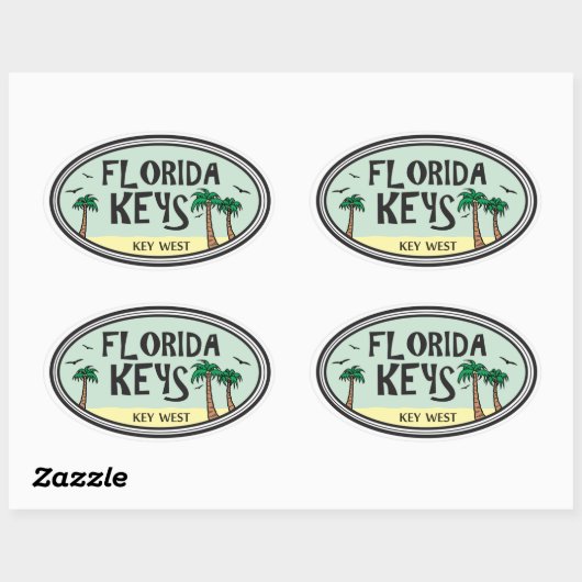 Florida Keys Ovale Sticker (Vel)