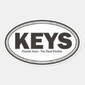 Florida Keys Ovale Sticker (Voorkant)
