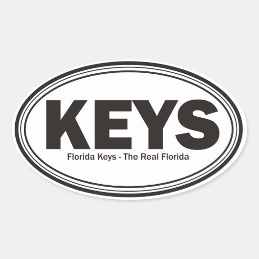Florida Keys Ovale Sticker (Voorkant)