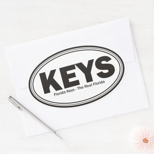 Florida Keys Ovale Sticker (Envelop)
