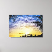 Florida Keys Palm Tree Sunset Sky Scene Canvas Afdruk (Voorkant)