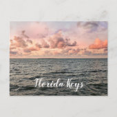 Florida Keys Pastel Ocean Sunset Scene Briefkaart (Voorkant)