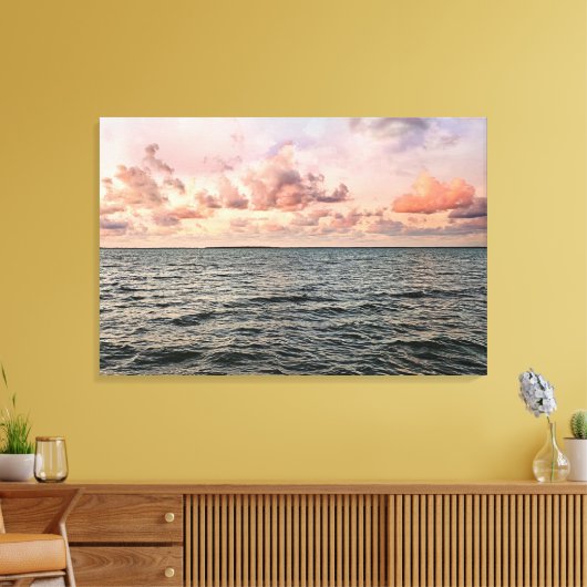 Florida Keys Pastel Ocean Sunset Scene Canvas Afdruk (Insitu (Woonkamer))